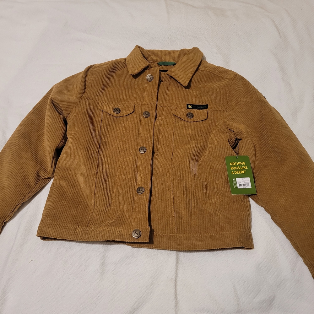 Kids Tan John Deere Corduroy Jacket